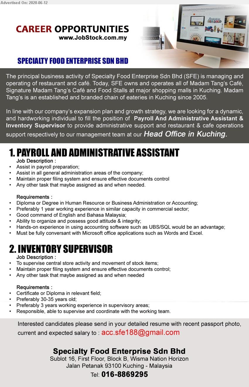 Human Resource Job Vacancy Advertisement In Malaysia / Human Resource