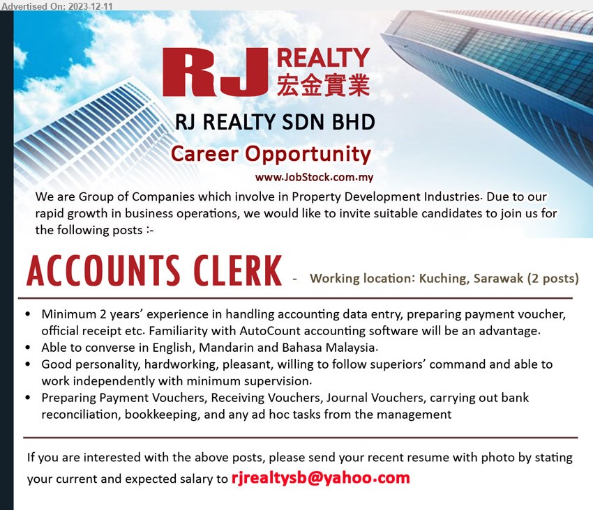 Advertisement Detail RJ REALTY SDN BHD