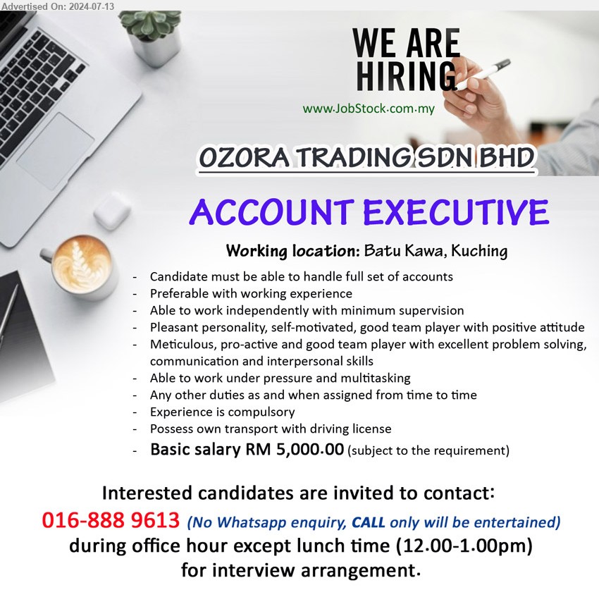 OZORA TRADING SDN BHD ACCOUNT EXECUTIVE ozora-trading-sdn-bhd-account-executive
